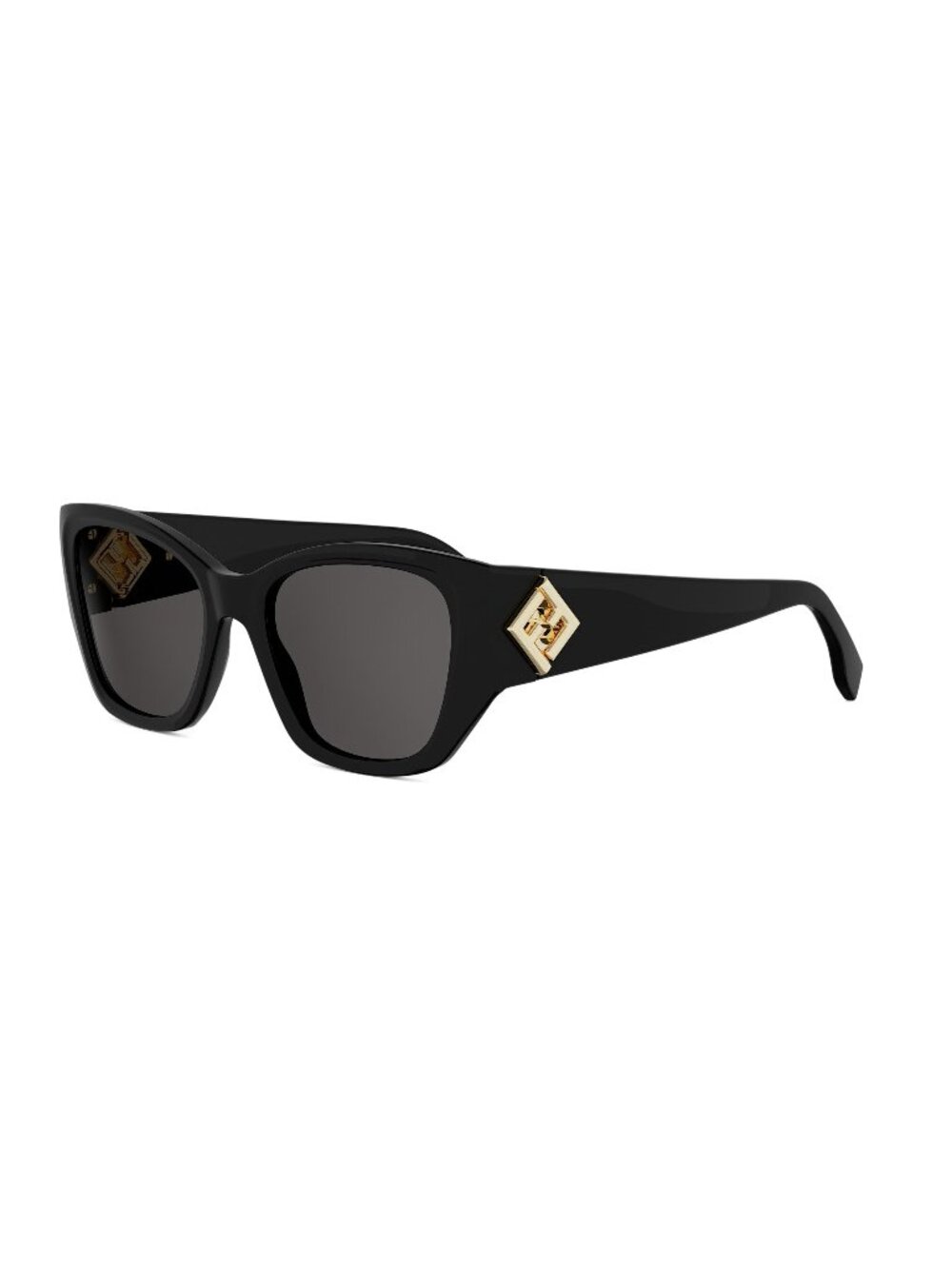 New FENDI Women's Sunglasses Acetate Frame FF DIAMONDS FE40220I 01A 54 Black Cat